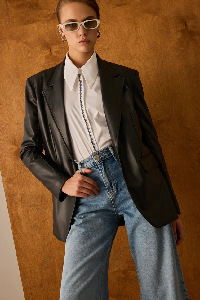 Siyah Deri Ceket