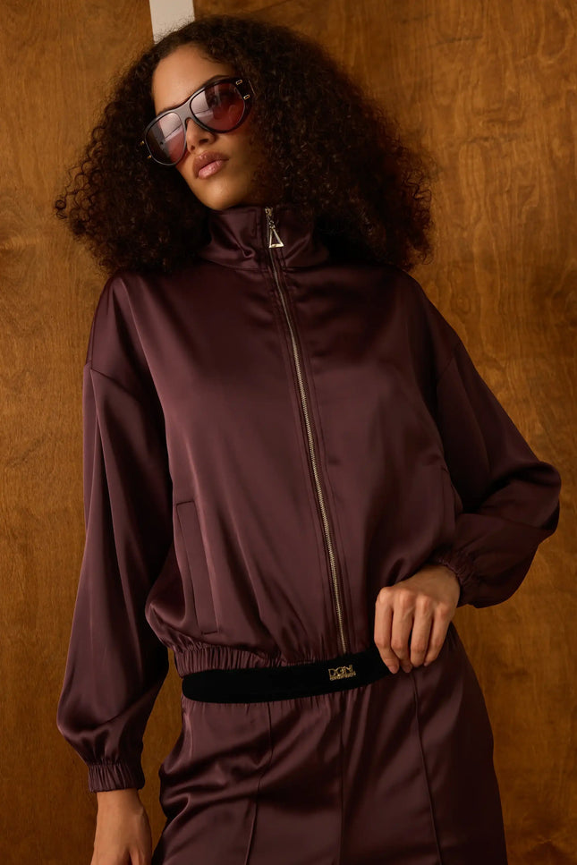 Kahverengi Fermuarlı Ceket