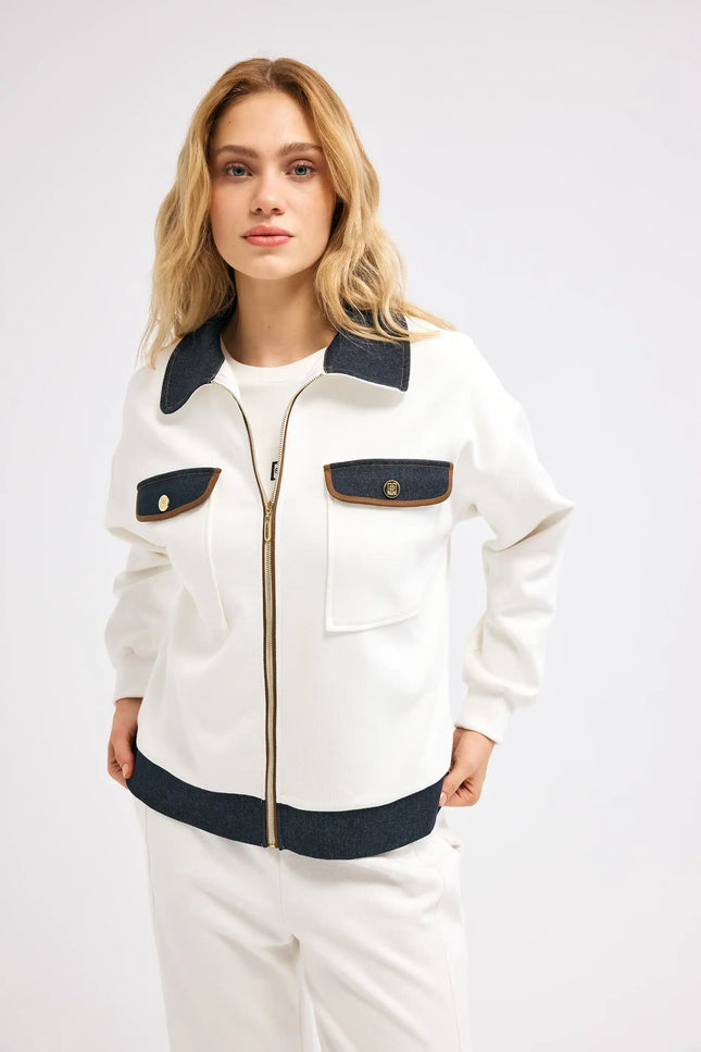 Ceket Pantolon Ekru Takım