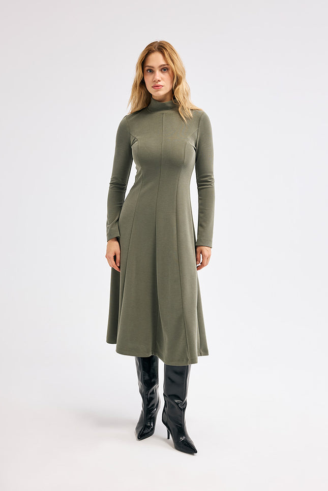 Haki Midi Elbise