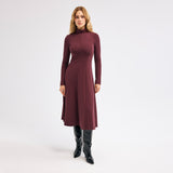 Bordo Midi Elbise
