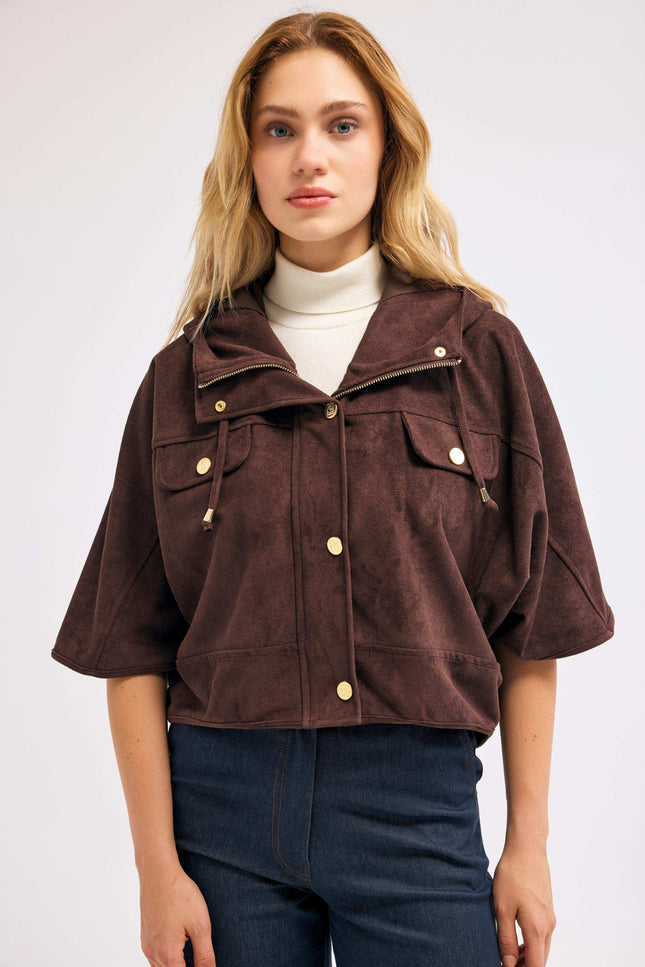 Kahverengi Süet Ceket