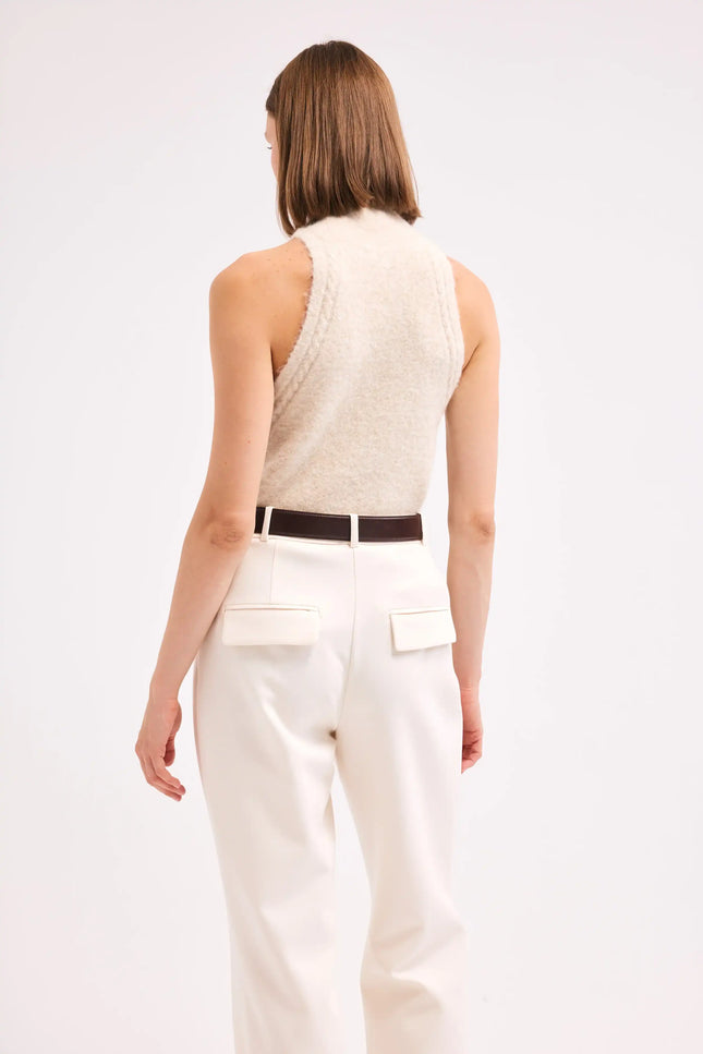 Ekru Düz Paça Pantolon