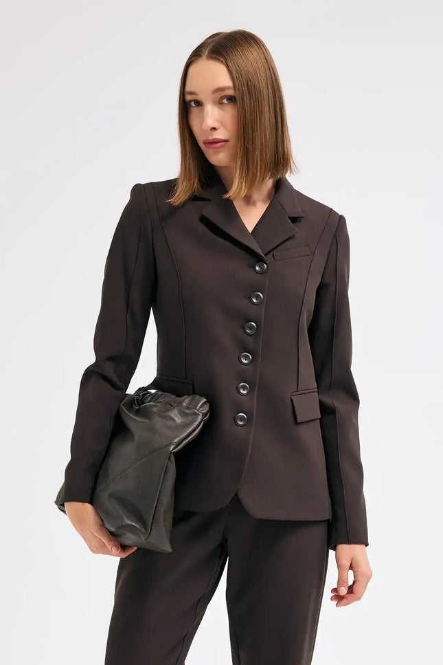 Kahverengi Blazer Ceket