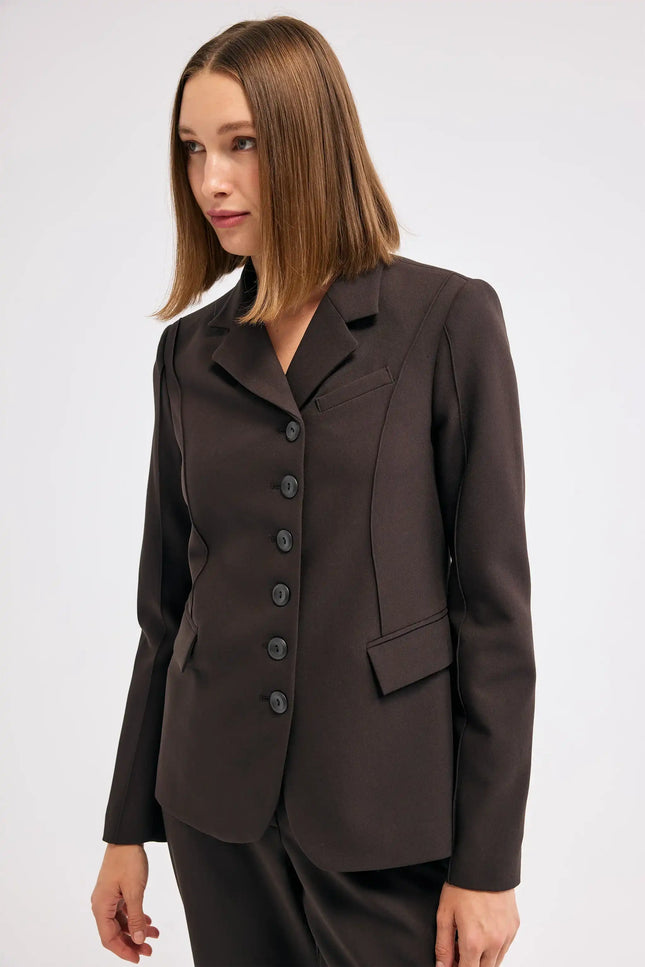 Kahverengi Blazer Ceket