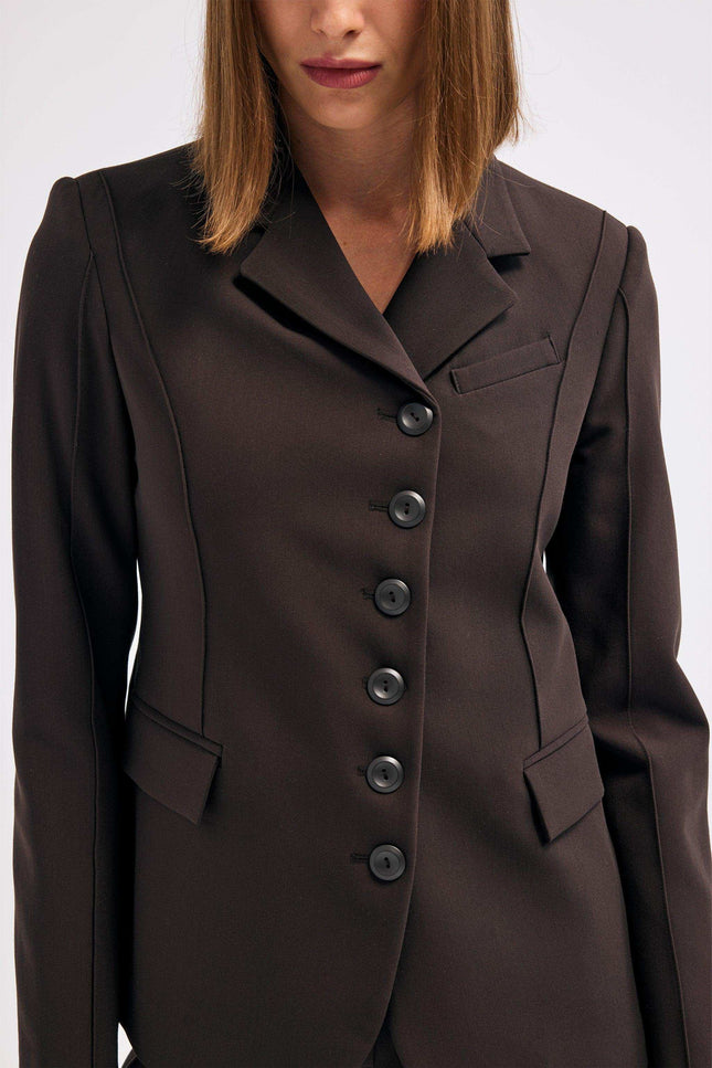 Kahverengi Blazer Ceket