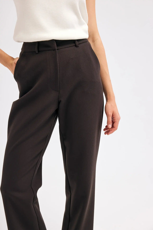 Kahverengi Düz Paça Pantolon