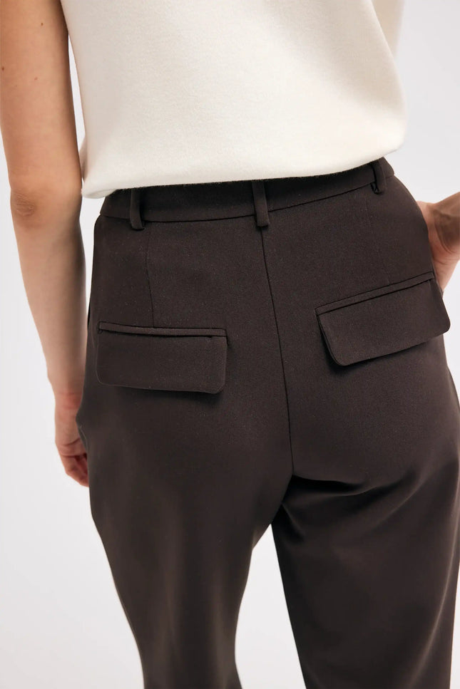 Kahverengi Düz Paça Pantolon
