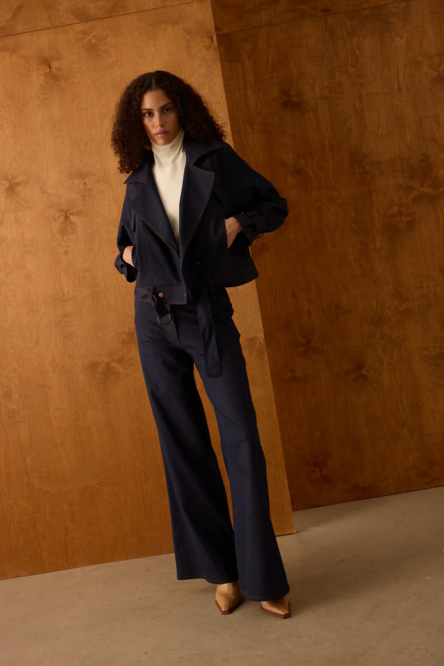 Lacivert Denim Pantolon