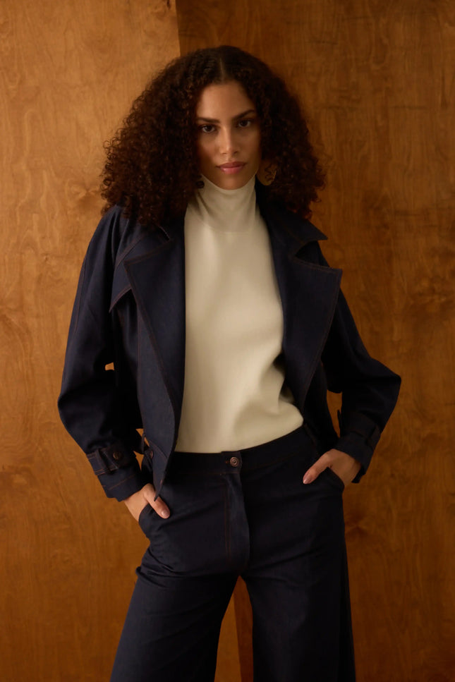 Lacivert Denim Pantolon