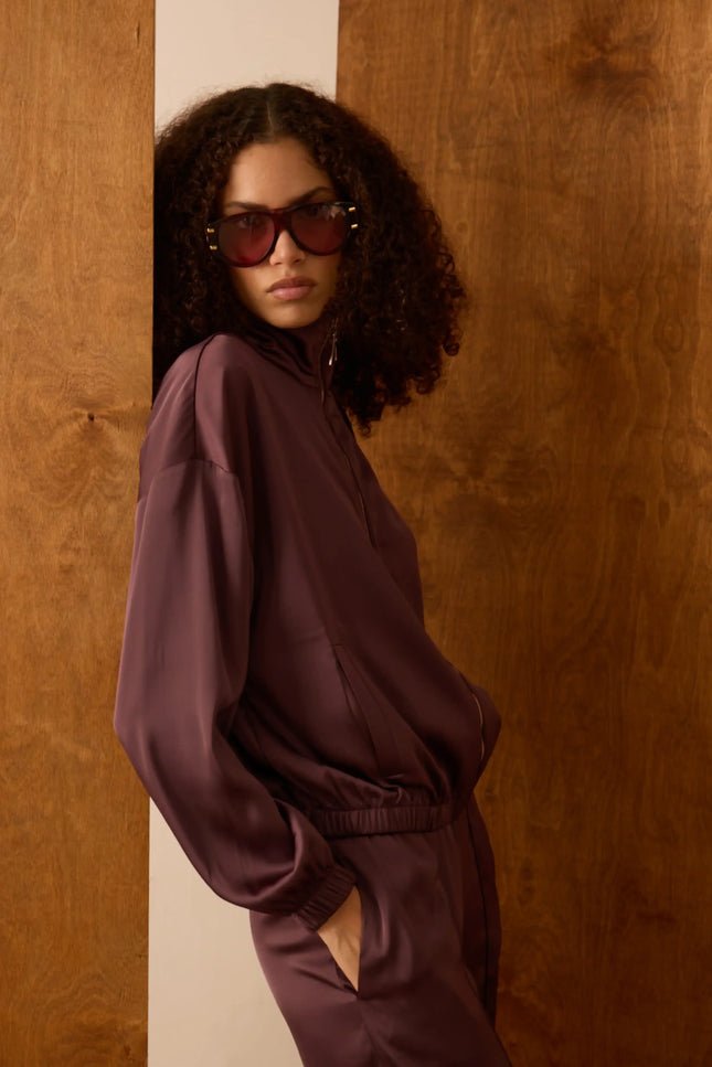 Kahverengi Fermuarlı Ceket