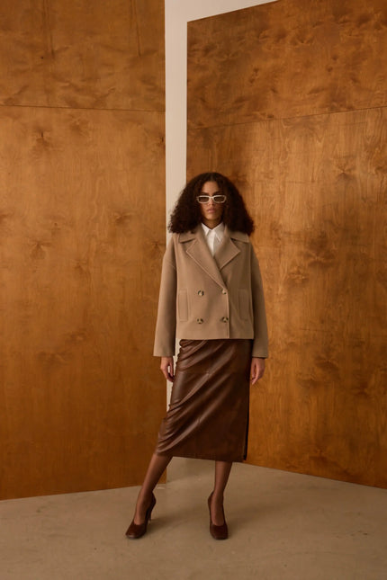 Kahverengi Deri Kalem Etek