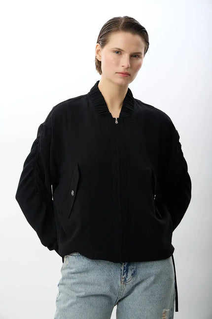 Siyah Bomber Ceket