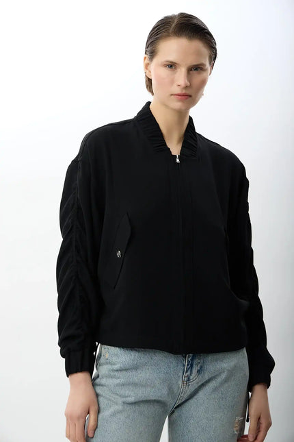Siyah Bomber Ceket