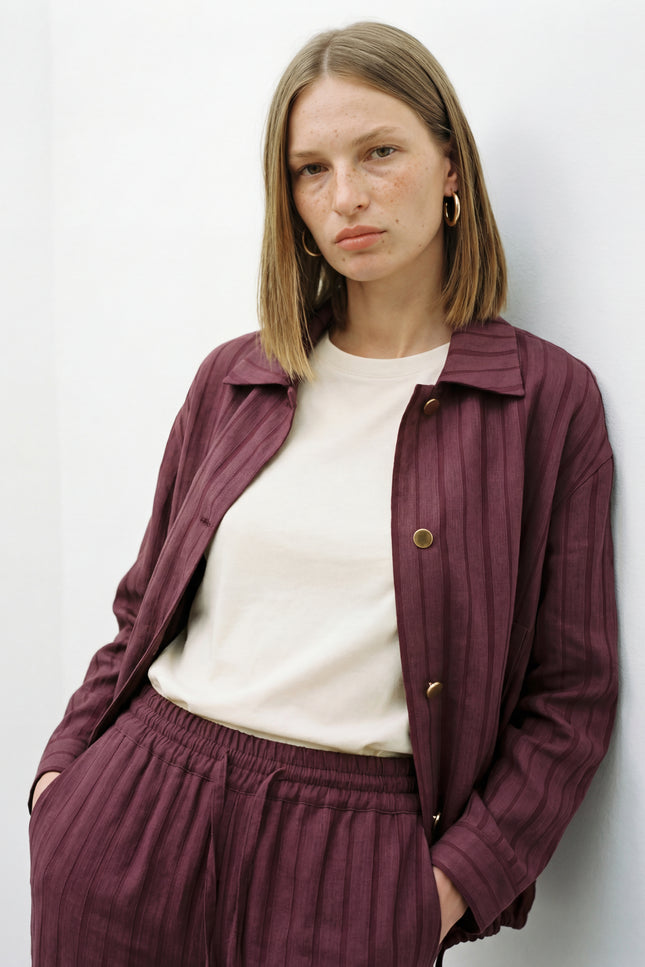 Beli Ayarlanabilir Bomber Ceket Bordo