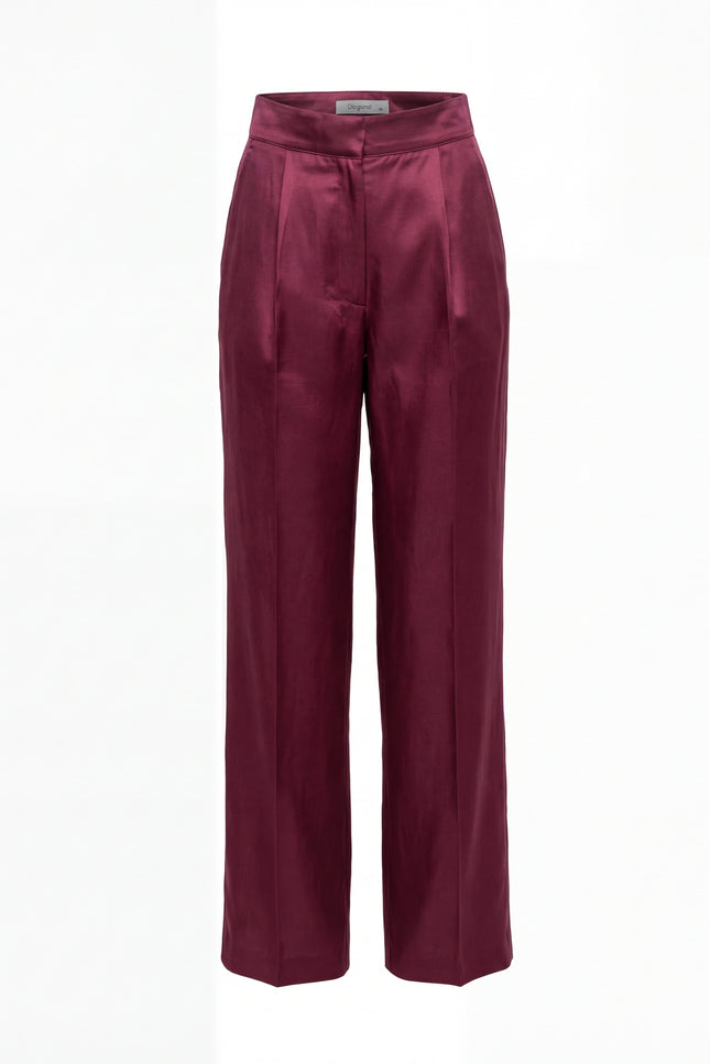 Yüksek Bel Pantolon Bordo
