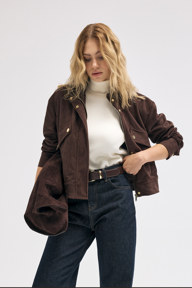 Kahverengi Süet Ceket