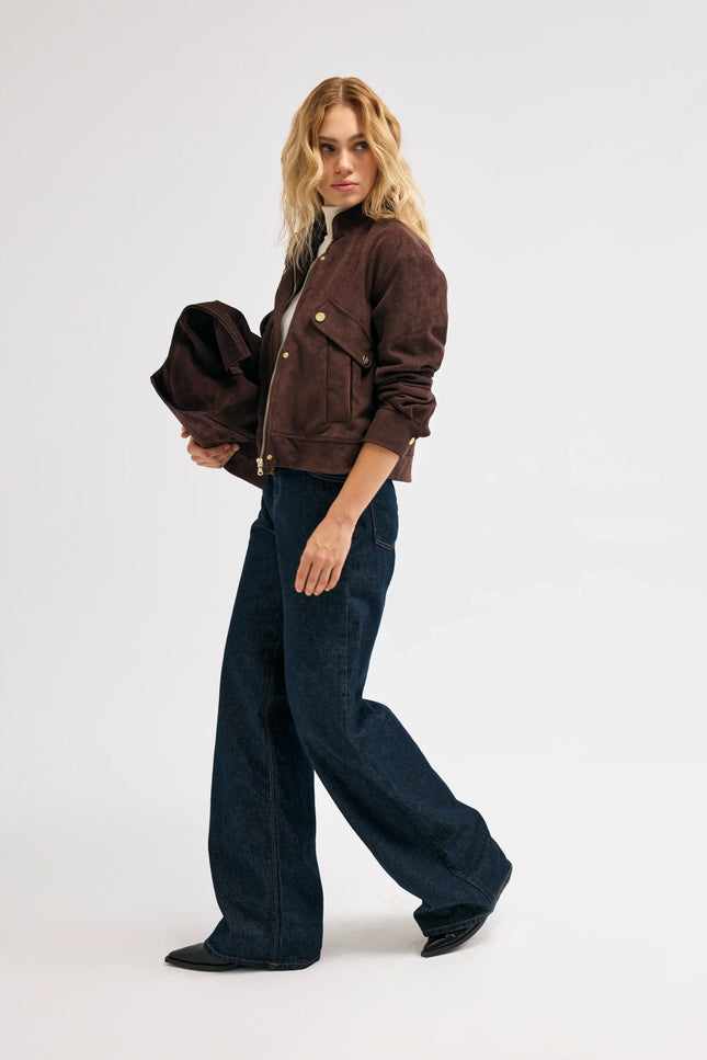 Kahverengi Süet Ceket