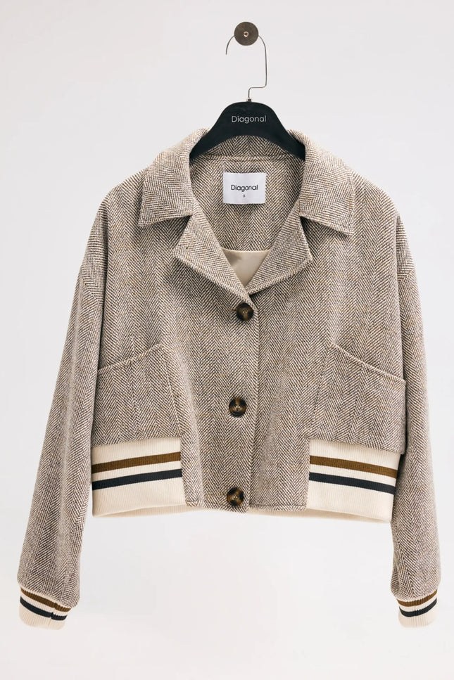 Herringbone Gri Ceket