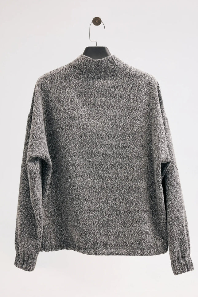 Gri Fermuarlı Sweatshirt