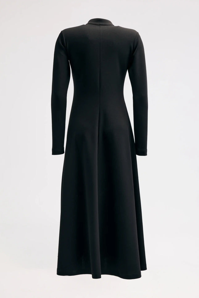 Siyah Fermuar Detaylı Elbise