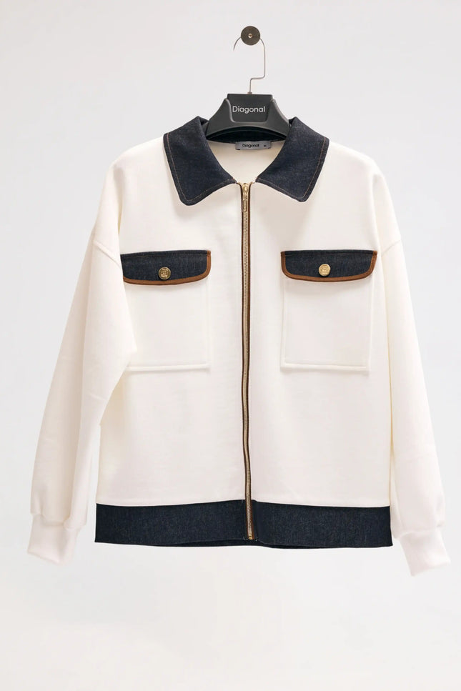 Ceket Pantolon Ekru Takım