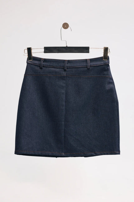 Denim Lacivert Etek