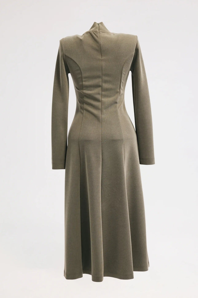 Haki Midi Elbise