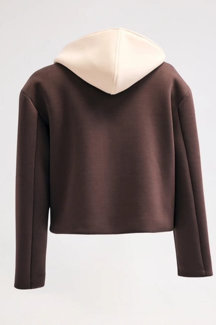 Kahverengi Kapüşonlu Ceket