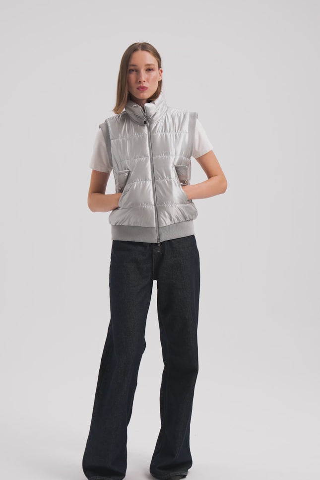 Gri Şişme Yelek